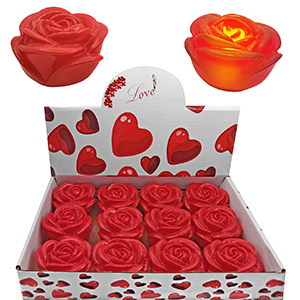 12-2025 Plastic rose with light χονδρική, Valentine Items χονδρική