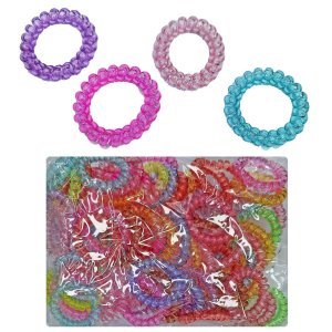 20-1397 Iridescent spiral hair tie χονδρική, Accessories χονδρική