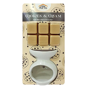 22-3038 BASE WITH SCENTED WAX MELT COOKIES & CREAM 6 CUBES χονδρική, Novelties χονδρική