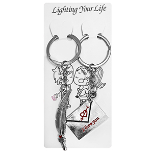 22-3043 Love letter keychain & pen set=2 pcs χονδρική, Valentine Items χονδρική