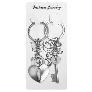 22-3045 Heart & key keychain vintage set=2 pcs χονδρική, Valentine Items χονδρική