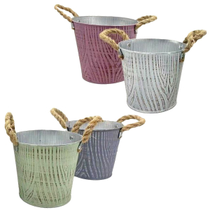 22-3067 Metal flowerpot with trunk design χονδρική, Easter Items χονδρική