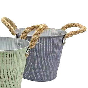 22-3067 Metal flowerpot with trunk design χονδρική, Easter Items χονδρική