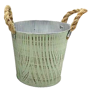 22-3067 Metal flowerpot with trunk design χονδρική, Easter Items χονδρική