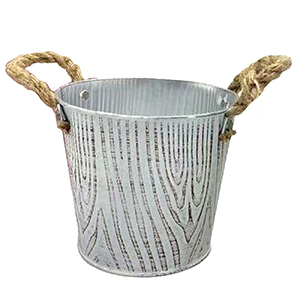 22-3067 Metal flowerpot with trunk design χονδρική, Easter Items χονδρική