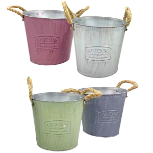 22-3069 Metal gardening flowerpot χονδρική, Easter Items χονδρική