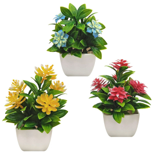 22-3084 Square flower pot with flowers χονδρική, Easter Items χονδρική