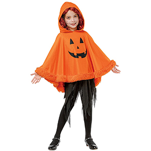 3-2521 Children's pumpkin poncho Halloween χονδρική, Carnival Items χονδρική