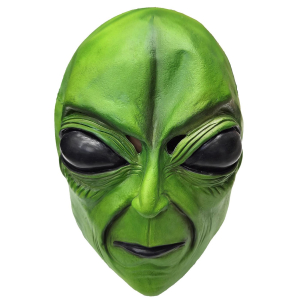 3-2528 Green alien mask χονδρική, Carnival Items χονδρική