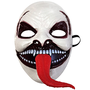 3-2537 Black and white mask with red tongue χονδρική, Carnival Items χονδρική