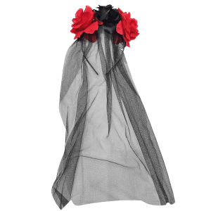 3-2539 Day of the Dead costume with flowers and veil χονδρική, Carnival Items χονδρική