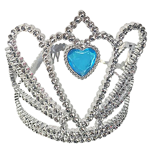 3-2547 Princess tiara with blue stone χονδρική, Carnival Items χονδρική