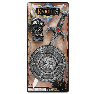 3-2555 Knight set 2 swords and shield χονδρική, Carnival Items χονδρική