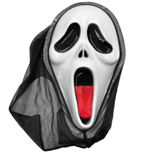 3-2570 Ghost mask with tongue χονδρική, Carnival Items χονδρική