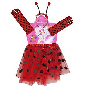 3-2574 Ladybug children's costume set χονδρική, Carnival Items χονδρική