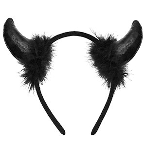 3-2587 Black antlers with fur χονδρική, Carnival Items χονδρική