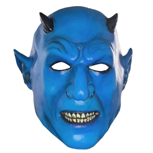 3-2611 Blue demon latex mask χονδρική, Carnival Items χονδρική