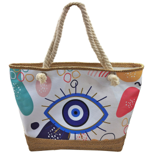 42-3120 Beach bag made of woven paper with eyelet χονδρική, Summer Items χονδρική