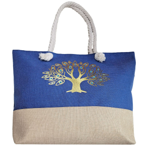 42-3132 Burlap beach bag with eyes tree χονδρική, Summer Items χονδρική