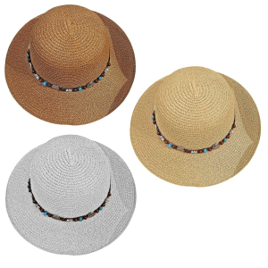 42-3141 Straw hat with eye & gems χονδρική, Summer Items χονδρική