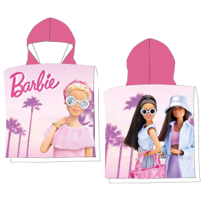 42-3234 Barbie microfiber poncho beach towel χονδρική, Summer Items χονδρική