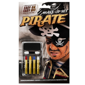 5-153 Pirate paint set with makeup & 4 pencils χονδρική, Carnival Items χονδρική