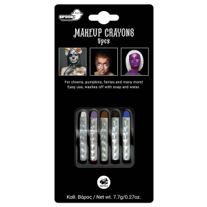 5-162 Set of 5 Horror face paint pencils χονδρική, Carnival Items χονδρική