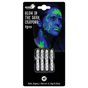 5-163 Set of 4 face paint pencils Glow in the dark χονδρική, Carnival Items χονδρική