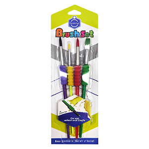 50-3187 PAINTING BRUSHES WITH SOFT HANDLE SET=4 PCS χονδρική, School Items χονδρική