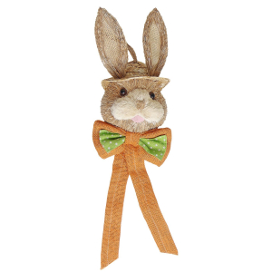 73-2167 Hanging wicker rabbit with orange bow χονδρική, Easter Items χονδρική