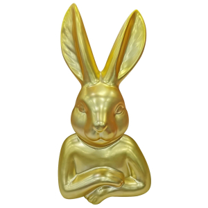 73-2217 Ceramic gold rabbit χονδρική, Easter Items χονδρική