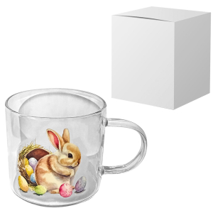 73-2218 Glass mug Rabbit with ears χονδρική, Easter Items χονδρική