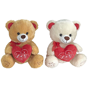 79-499 Teddy bear with heart 30cm χονδρική, Valentine Items χονδρική