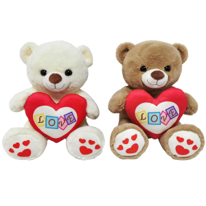 79-503 Teddy bear with two-tone heart χονδρική, Valentine Items χονδρική