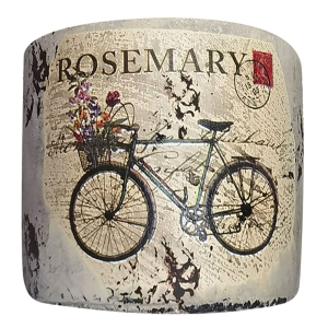 81-1120 Cylindrical flowerpot with bicycle χονδρική, Easter Items χονδρική