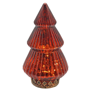 93-3526 Lantern led glass tree antique red χονδρική, Christmas Items χονδρική