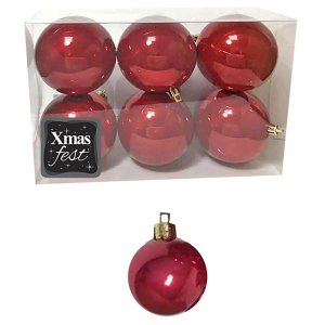 93-3530 Red pearl balls pack=6pcs φ10 χονδρική, Christmas Items χονδρική