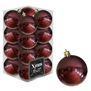 93-3540 Bordeaux pearl balls pack=12 pcs φ4 χονδρική, Christmas Items χονδρική