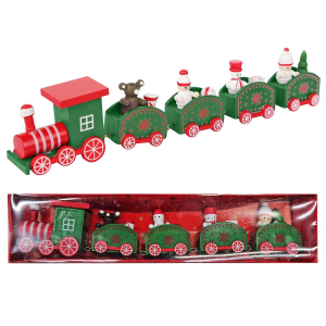 93-3590 Wooden Christmas train χονδρική, Christmas Items χονδρική