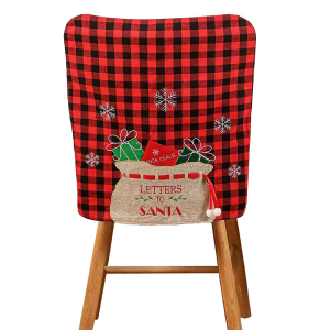 93-3604 Plaid xmas chair cover χονδρική, Christmas Items χονδρική