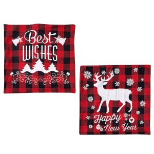 93-3627 Red xmas checkered pillow case χονδρική, Christmas Items χονδρική