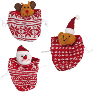 93-3673 xmas wool pouch bag χονδρική, Christmas Items χονδρική