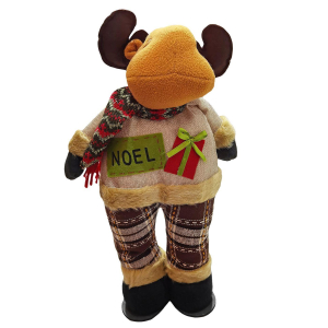 93-3707 Reindeer standing cloth with scarf χονδρική, Christmas Items χονδρική