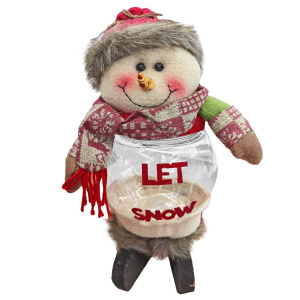 93-3715 Snowman candy jar figure with legs χονδρική, Christmas Items χονδρική