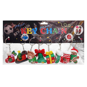 93-3717 Keychain xmas designs boot, sled χονδρική, Christmas Items χονδρική