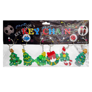 93-3718 Keychain xmas patterns trees, wreaths χονδρική, Christmas Items χονδρική