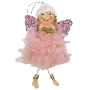 93-3786 Ballerina pink feather ornament χονδρική, Christmas Items χονδρική