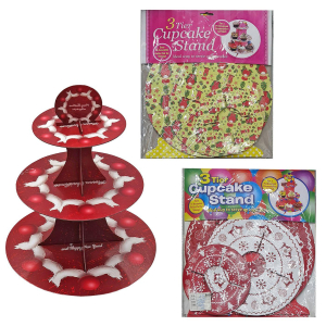 93-3795 Three-tier xmas cupcake stand χονδρική, Christmas Items χονδρική