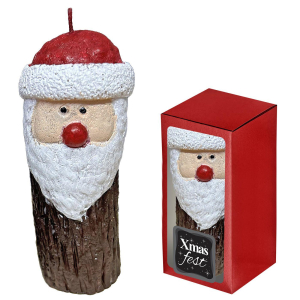 93-3825 Santa Claus candle in trunk χονδρική, Christmas Items χονδρική