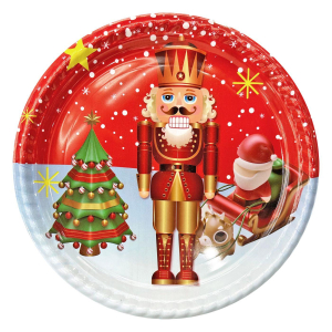 93-3848 Round plastic nutcracker disc χονδρική, Christmas Items χονδρική